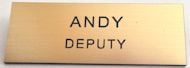 Eureka TV Show Sheriff Andy Nameplate